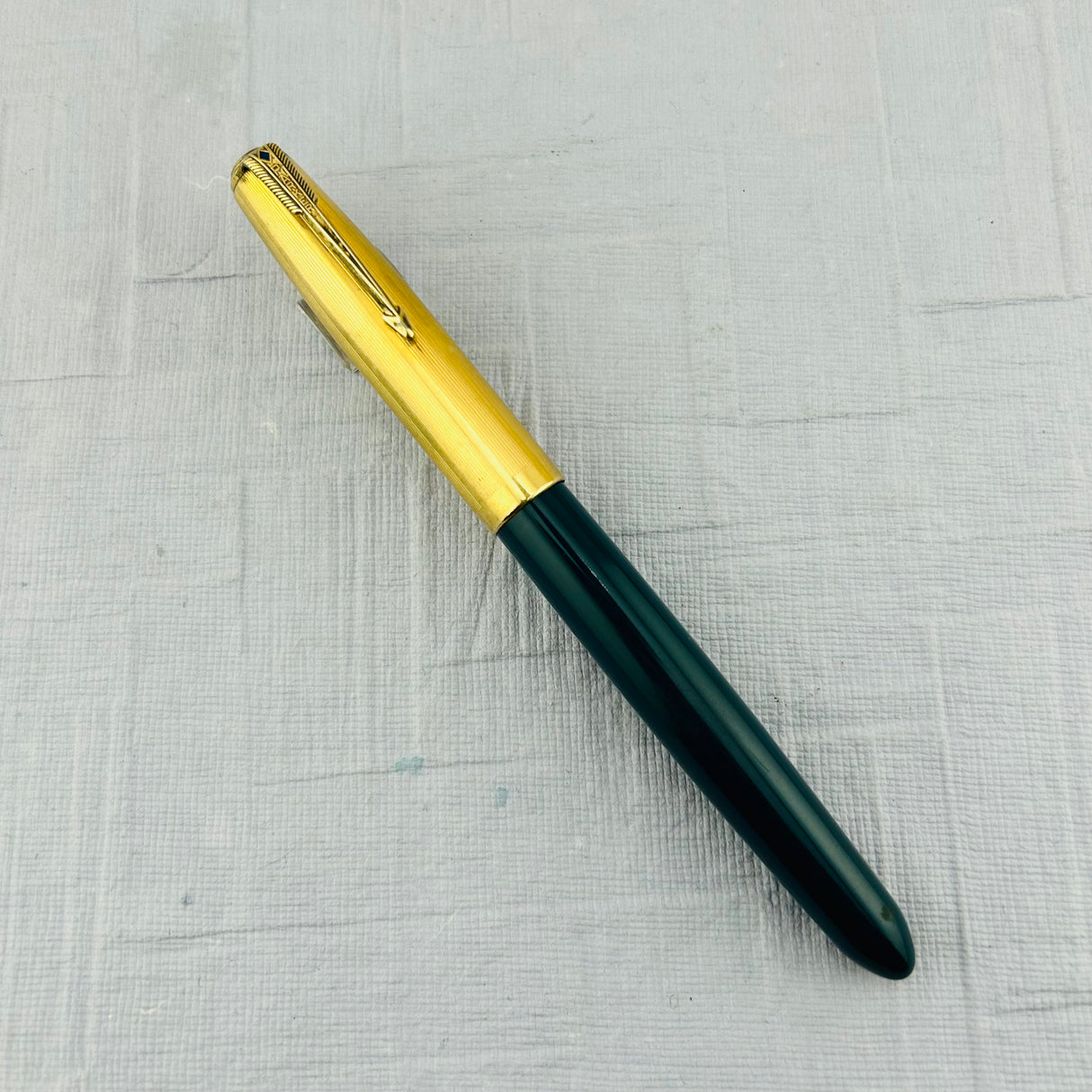 Parker 51 Aerometric  Blue Gold Cap Diamond Clip - Fountain Pen