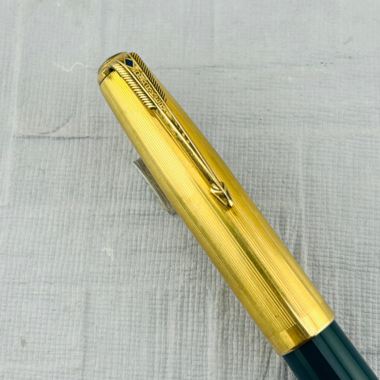 Parker 51 Aerometric  Blue Gold Cap Diamond Clip - Fountain Pen