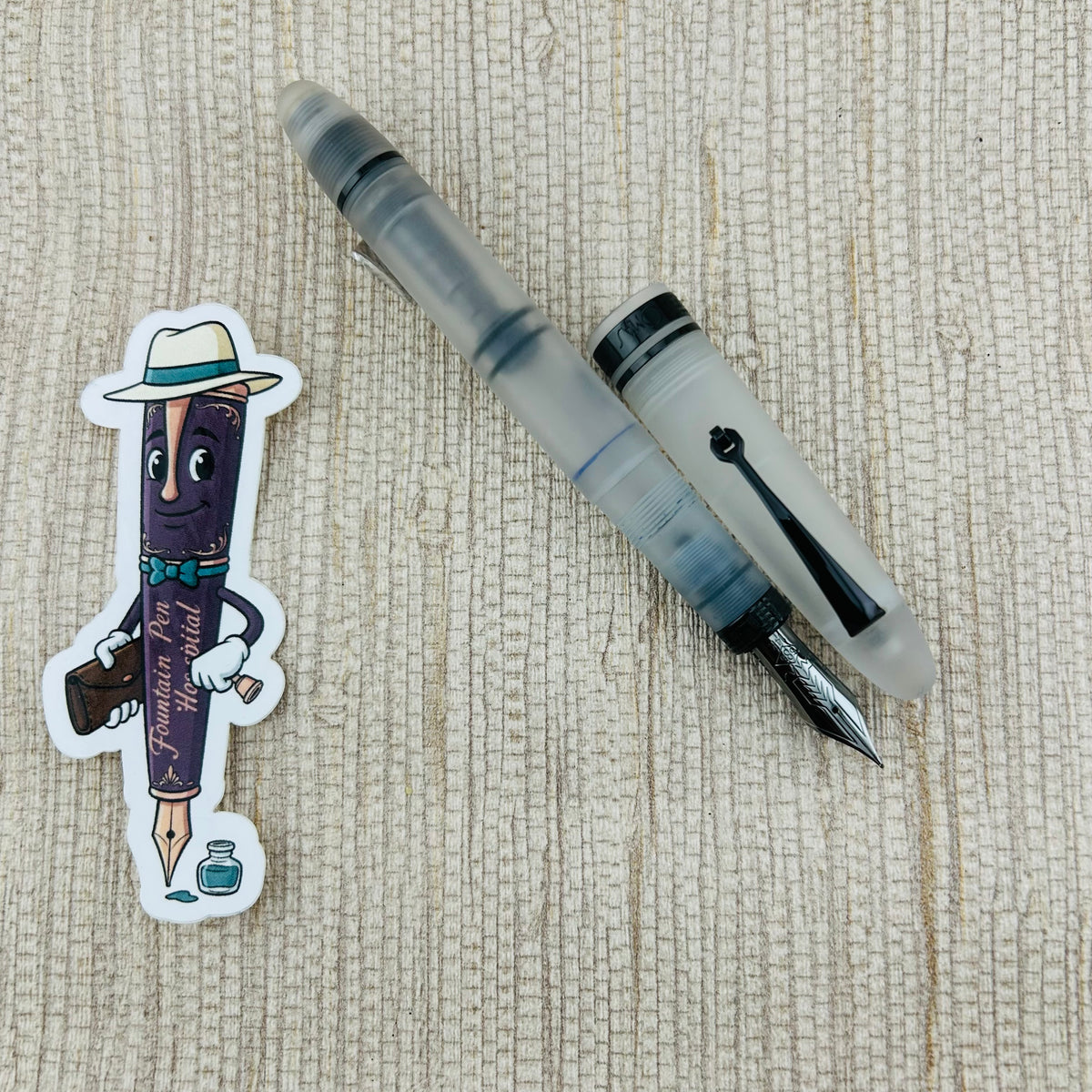 Omas Ogiva Frosted Demonstrator 14k Black Ruthenium Nib - Fountain Pen