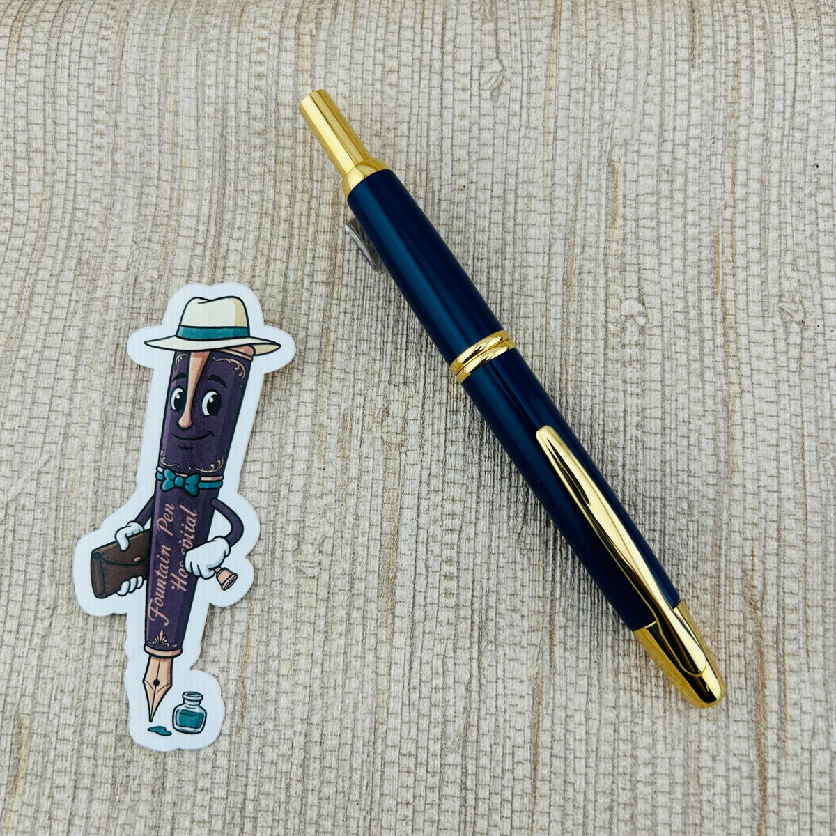 Pilot Vanishing Point Blue and Gold 18k Nib - Fountain Pen