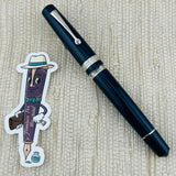 ASC Bologna Portofino Bespoke Navy Blue Rhodium Trim - Fountain Pen