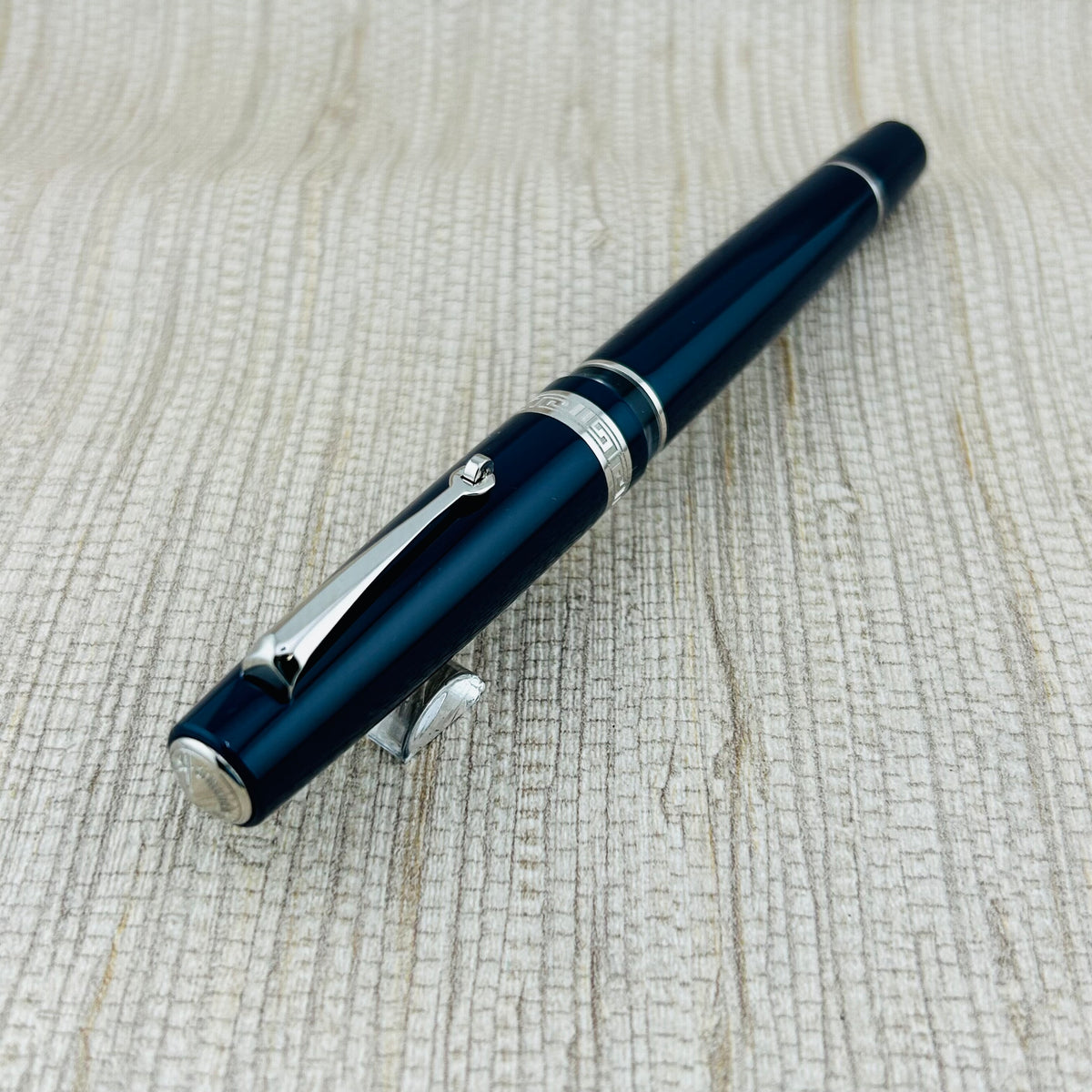 ASC Bologna Portofino Bespoke Navy Blue Rhodium Trim - Fountain Pen