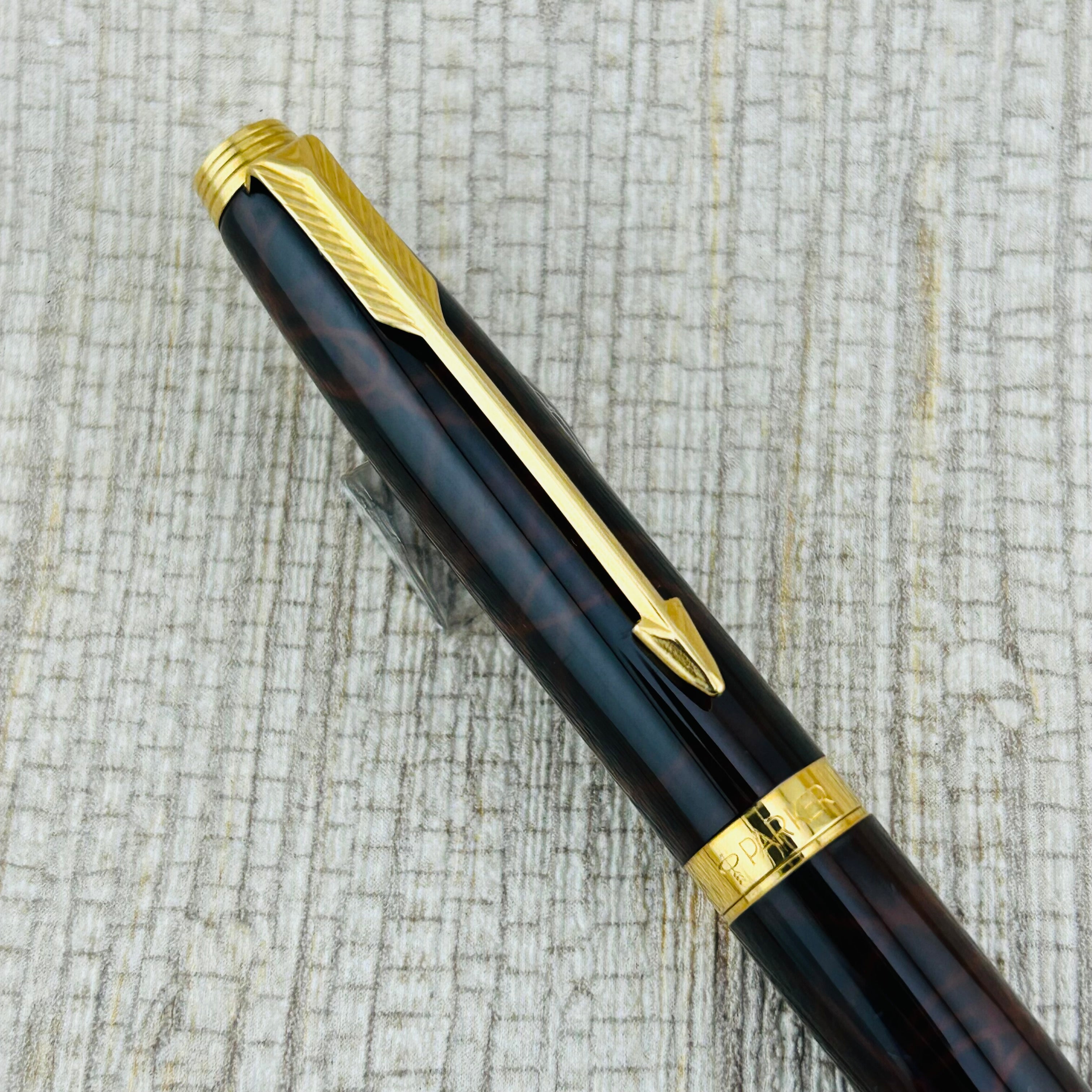 Parker 75 Thuya Brown Lacquer Gold Nib 18k Made in France