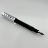 Faber Castell Ondoro faceted black/chrome cap  - Fountain Pen