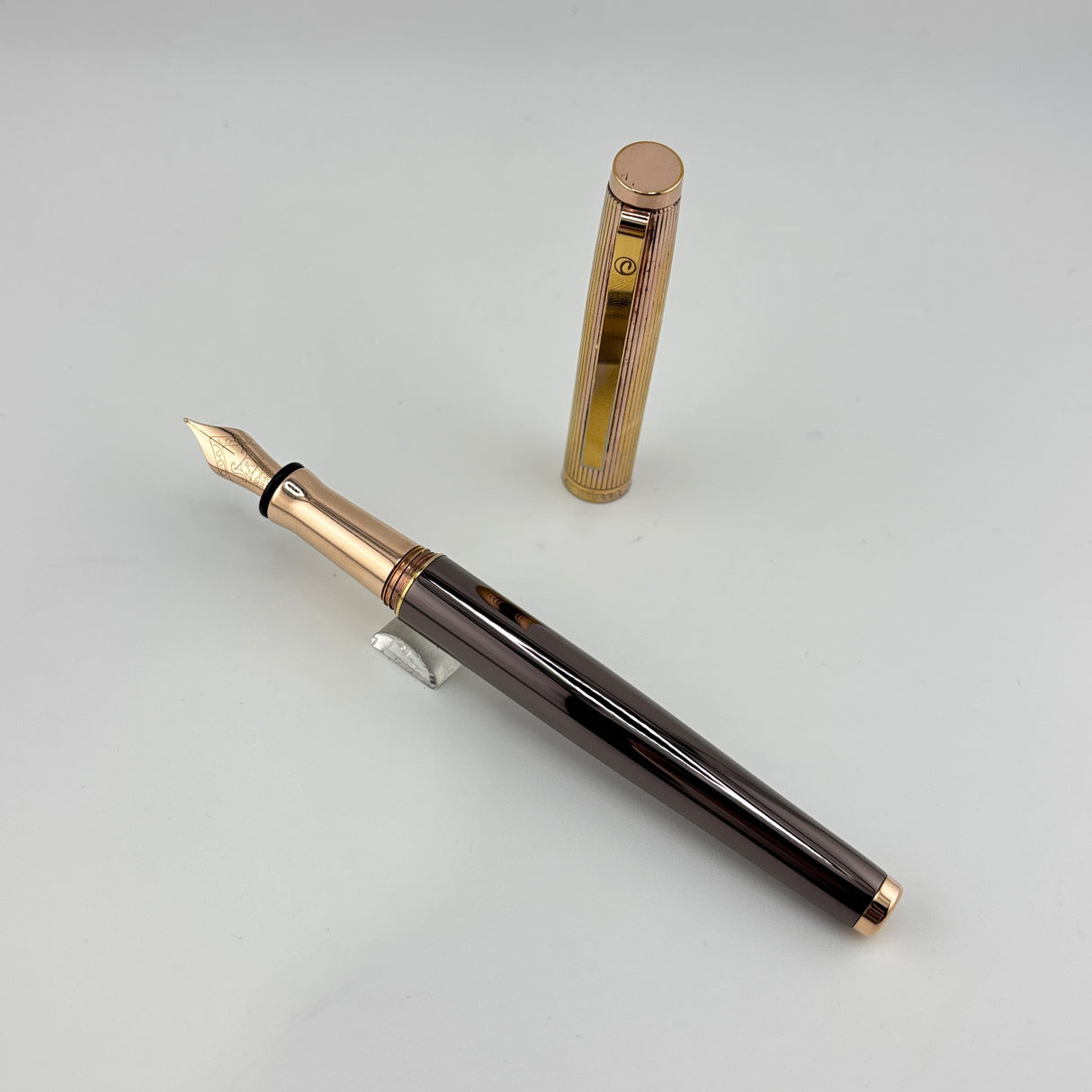 Cruiser Makelos Sterling silver cap 925 rose gold / Gun chrome Barrel - Fountain Pen