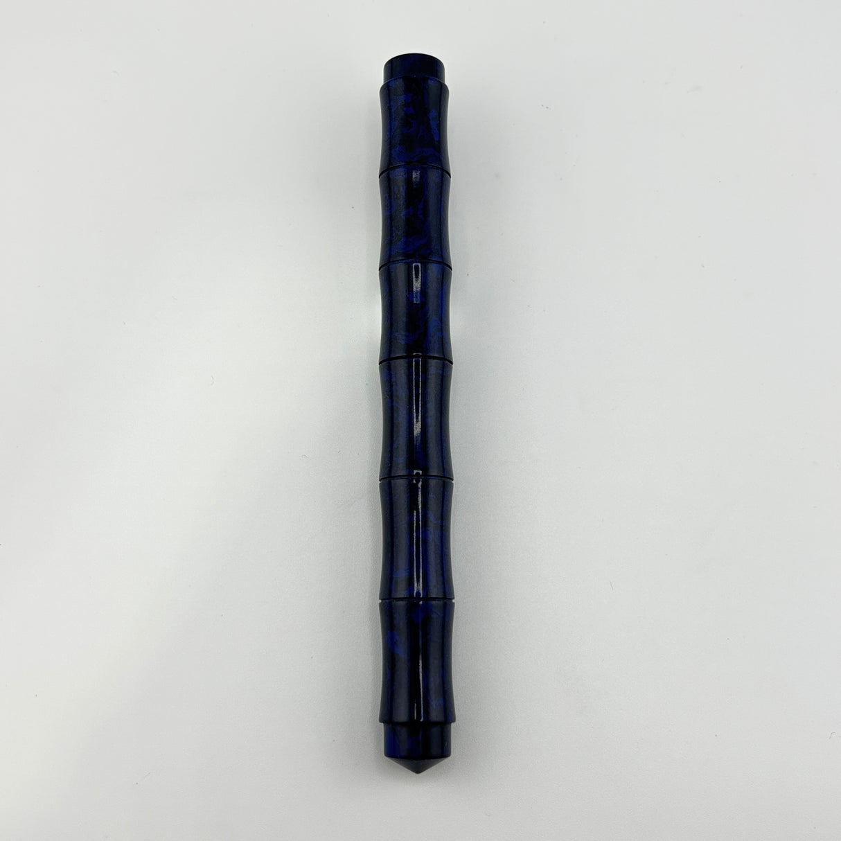 Ranga Pen India Ebonite Blue Bamboo shape  - Fountain Pen