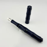 Ranga Pen India Ebonite Blue Bamboo shape  - Fountain Pen