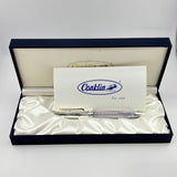 Conklin Coronet Collection Faceted cap silver ice blue barrel  - Ball Pen