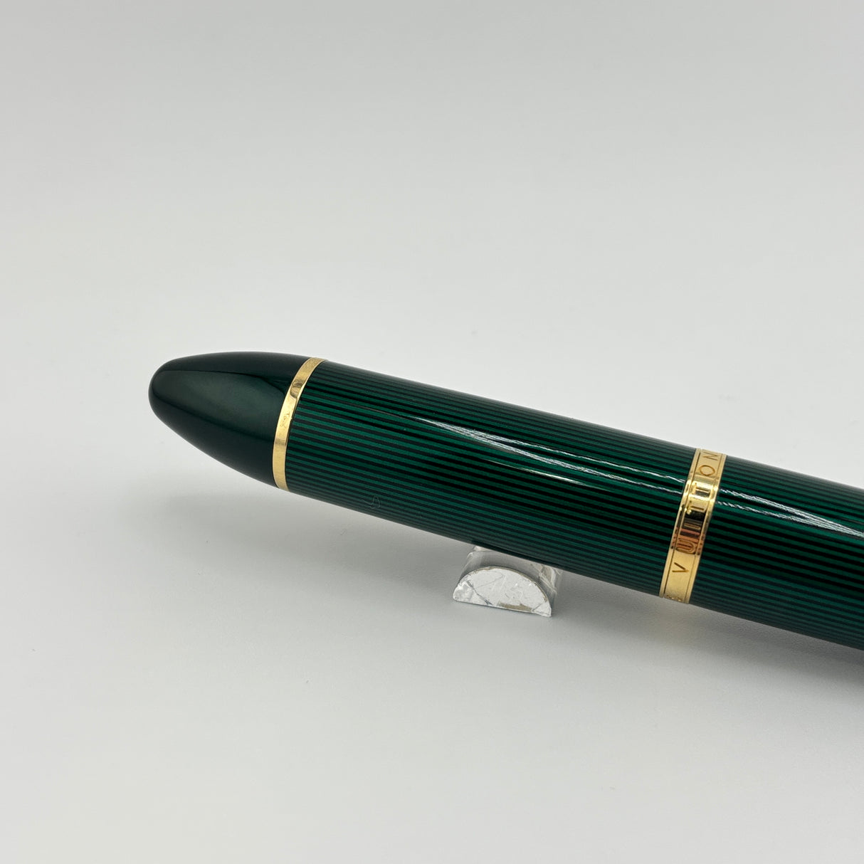 Louis Vuitton Green Striped Lacquered Cargo Fountain Pen - Medium 18kt Gold Nib - RARE!