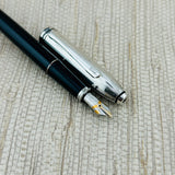 Cross Townsend Black with Line Silver Cap - Fountain Pen