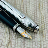 Cross Townsend Black with Line Silver Cap - Fountain Pen