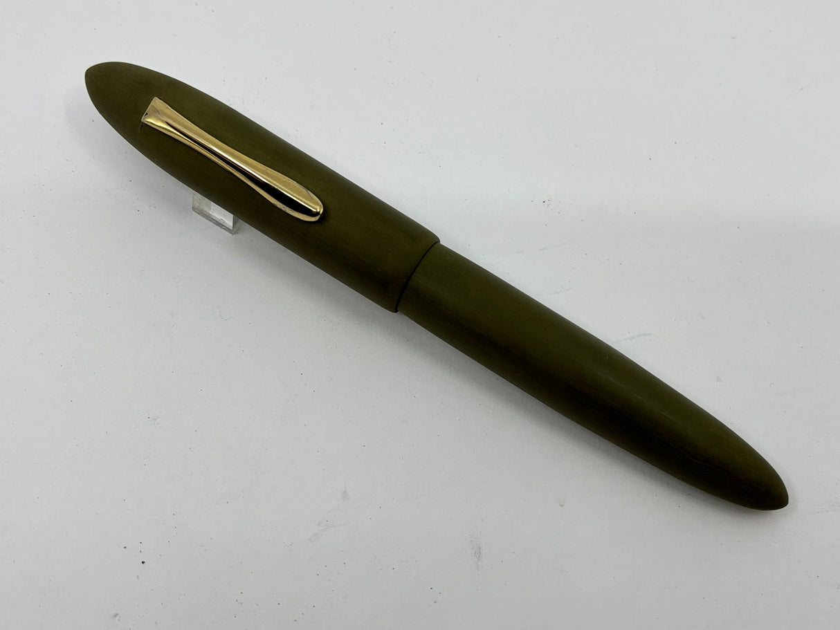 Ranga India Giant Torpedo Green unpolished ebonite  - Fountain Pen