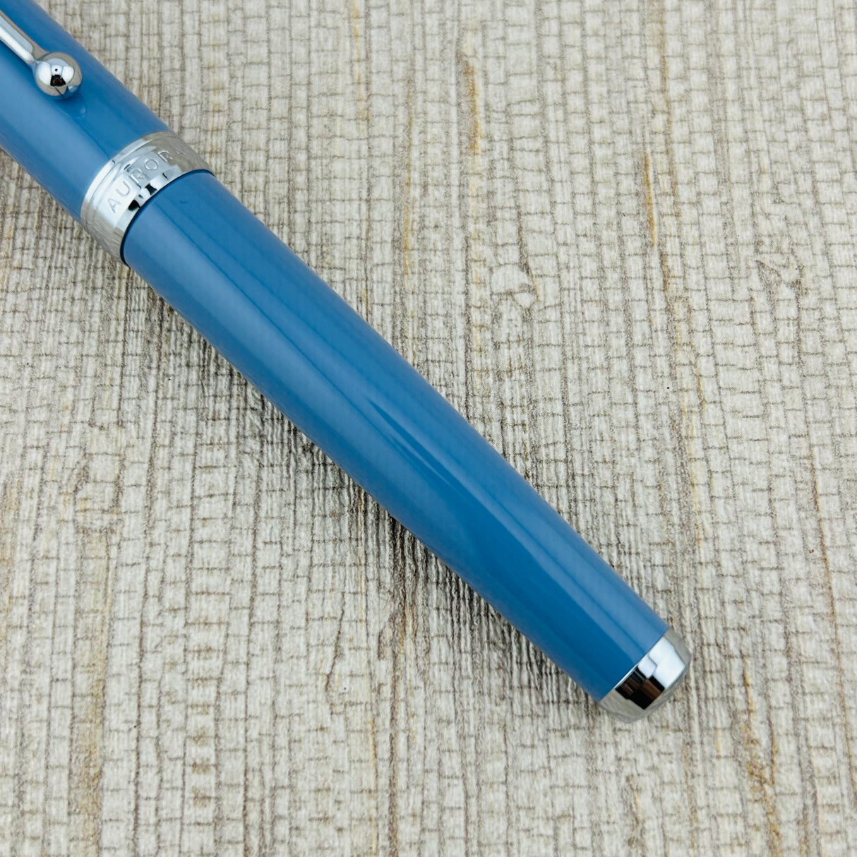 Aurora Talentum Celestial Blue with Chrome Trim - Rollerball Pen