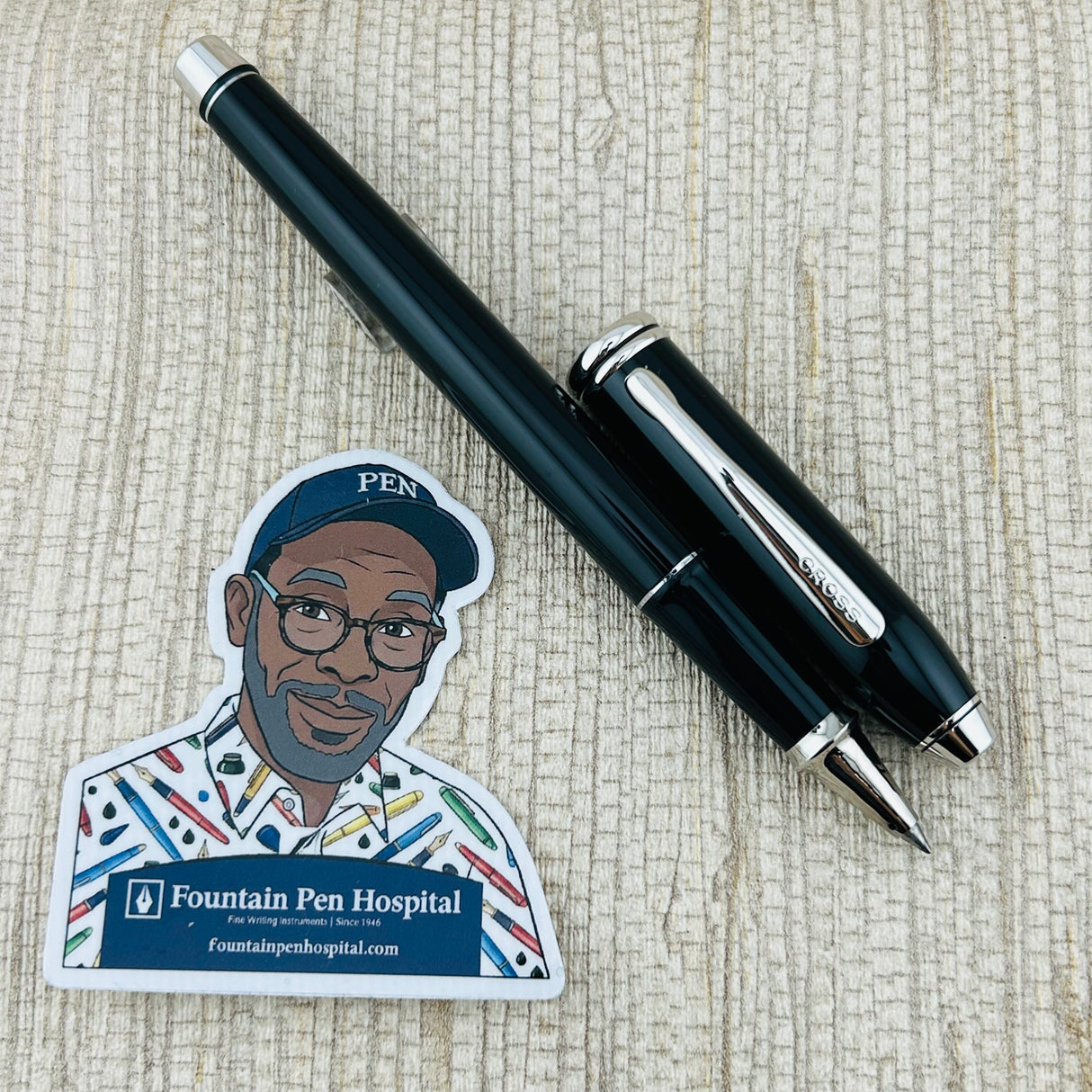 Cross Townsend Black Lacquer with Chrome - Rollerball Pen
