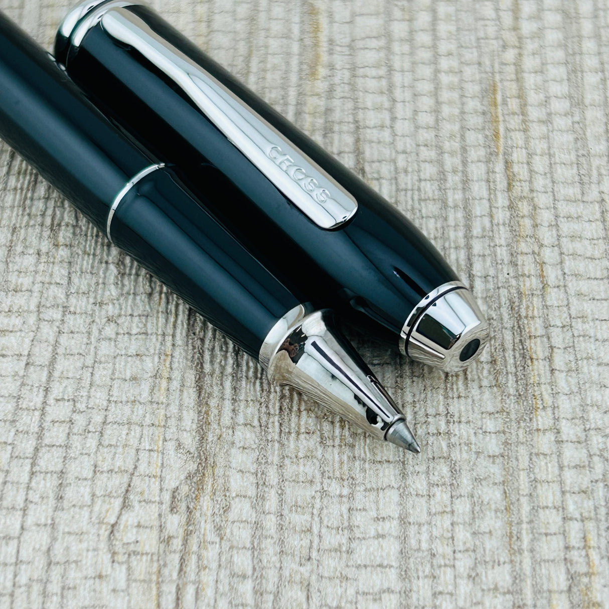 Cross Townsend Black Lacquer with Chrome - Rollerball Pen