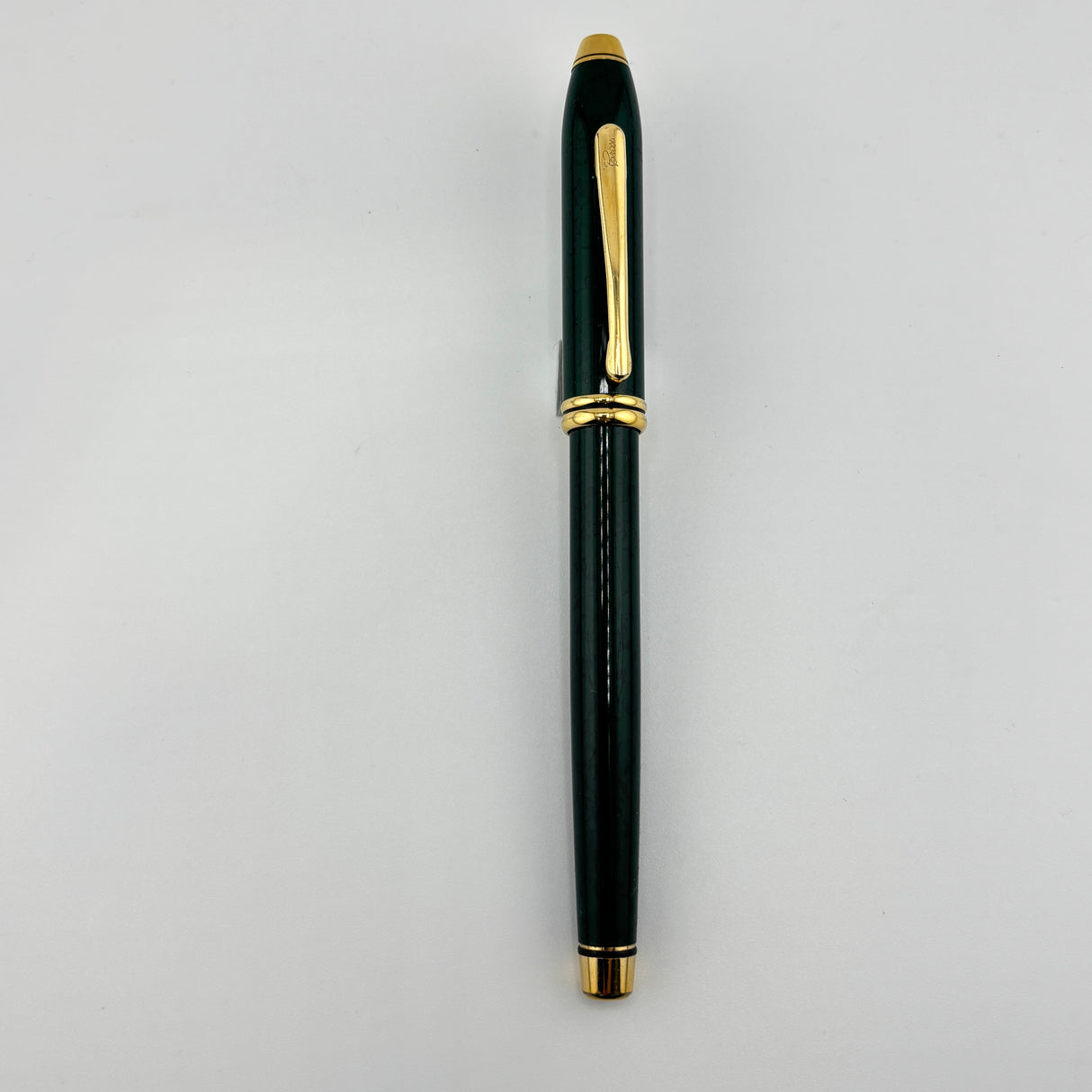 Cross Townsend Dark Green Gold trim and clip  - Roller Ball