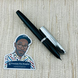 Aurora Duo Cart Black with Chrome Lined Cap - Fountain Pen