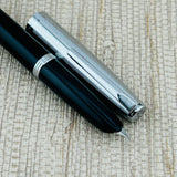 Aurora Duo Cart Black with Chrome Lined Cap - Fountain Pen