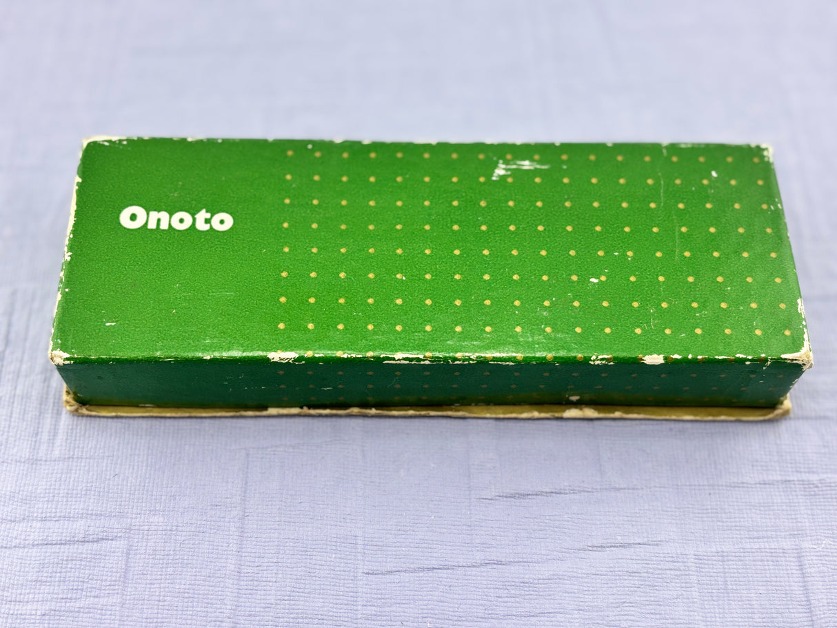 Onoto Delarue Green Celluloid Set boxed - Beautiful color and set Mint !