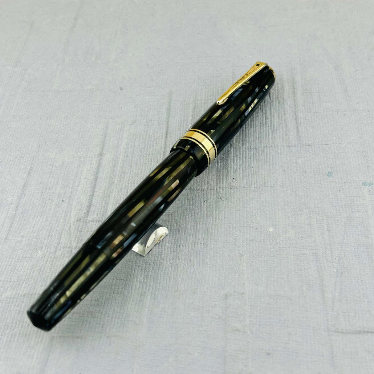 Parker Duofold Senior "Duovac" Stripped Blue and Grey - Fountain Pen