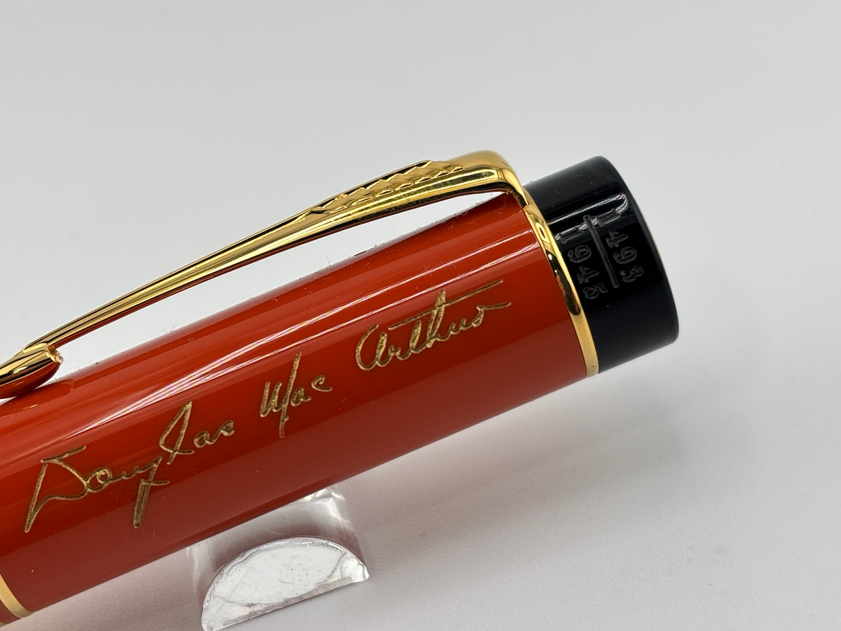 Parker Duofold Centennial (Largest Size) Douglas MacArthur/World War II Commemorative Limited Edition Fountain Pen - Medium 18kt Gold Nib