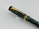 Parker International Duofold Green Marble Fountain Pen  - Fine 18kt Gold  Nib