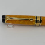 Aurora Optima Marbled Orange Sole Limited Edition Fountain Pen - Flexible Extra Fine 18kt Gold Nib