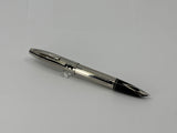 Sheaffer Legacy II Fountain Pen - Platinum-Plated Etched  Vertical Line Design - Fine 18kt Gold Nib