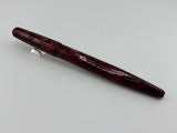 Franklin-Christoph Model 66 Septagonal Marbled Burgundy Fountain Pen  - Fine 14kt Gold  Nib