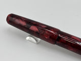 Franklin-Christoph Model 66 Septagonal Marbled Burgundy Fountain Pen  - Fine 14kt Gold  Nib