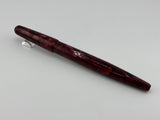 Franklin-Christoph Model 66 Septagonal Marbled Burgundy Fountain Pen  - Fine 14kt Gold  Nib