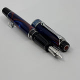 Aurora Optima "America" Limited Edition Fountain Pen - ITALIC Broad Semi-Flex 14kt Gold Nib