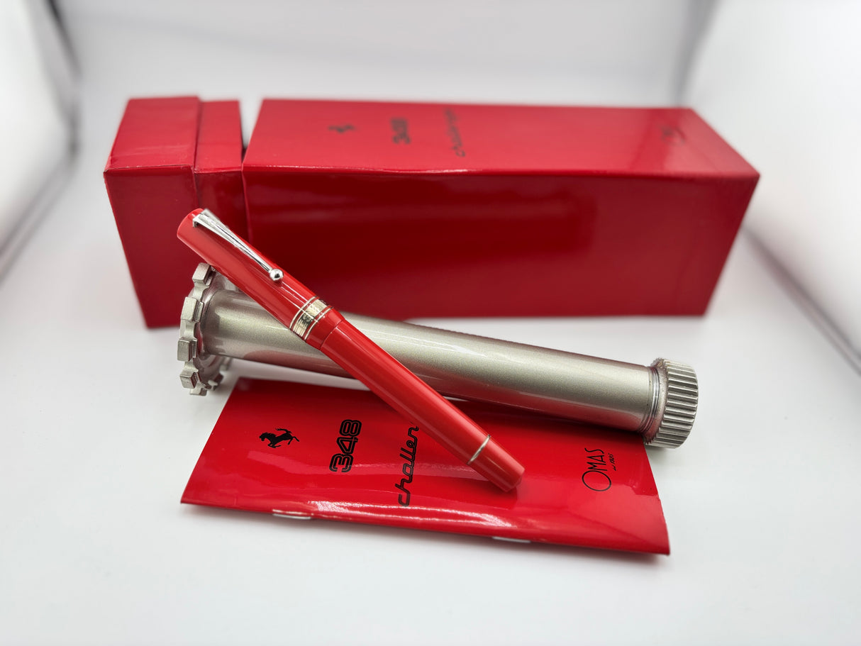 OMAS Red Ferrari 348 Challenge Fountain Pen - Medium 18kt Gold Nib