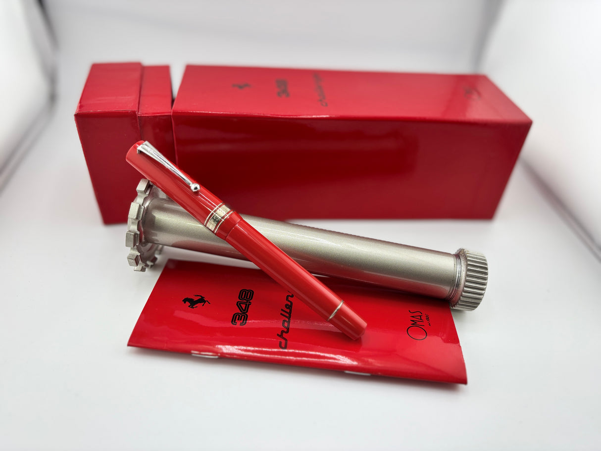 OMAS Red Ferrari 348 Challenge Fountain Pen - Medium 18kt Gold Nib