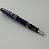 Aurora Optima "America" Limited Edition Fountain Pen - ITALIC Broad Semi-Flex 14kt Gold Nib