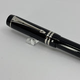 Parker Duofold International (Standard Size) Black Fountain Pen  - Broad 18kt Gold Nib