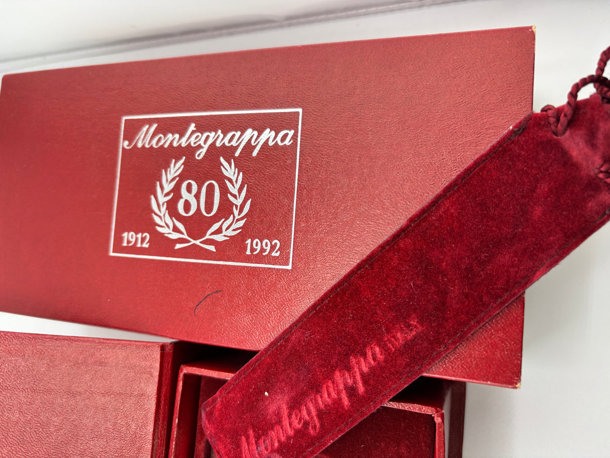 Montegrappa Reminiscence 80th Anniversary (1912 – 1992) Limited Edition Sterling Silver Fountain Pen - Fine 18kt Gold  Nib