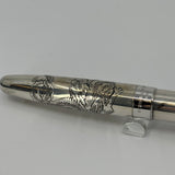 Pilot Sterling Silver Dragon Fountain Pen - Medium 18kt Gold Nib