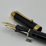 Aurora Black Talentum Fountain Pen  - Medium 14kt Gold Nib