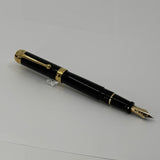 Aurora Black Talentum Fountain Pen  - Medium 14kt Gold Nib