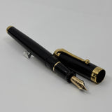 Aurora Black Talentum Fountain Pen  - Medium 14kt Gold Nib