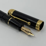 Aurora Black Talentum Fountain Pen  - Medium 14kt Gold Nib