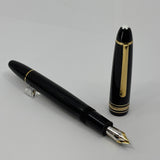 Montblanc #146 Black Resin LeGrand Meisterstuck Fountain Pen  - Medium 18kt Gold Nib (Generally Sold with 14kt Nib)