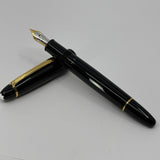 Montblanc #146 Black Resin LeGrand Meisterstuck Fountain Pen  - Medium 18kt Gold Nib (Generally Sold with 14kt Nib)