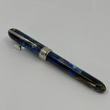 Visconti (First Generation) Van Gogh Blue Ocean Swirl Midi Fountain Pen- Medium Stainless Steel Nib