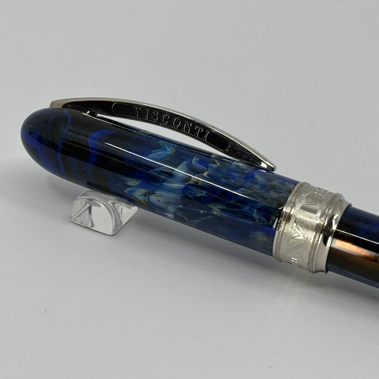 Visconti (First Generation) Van Gogh Blue Ocean Swirl Midi Fountain Pen- Medium Stainless Steel Nib