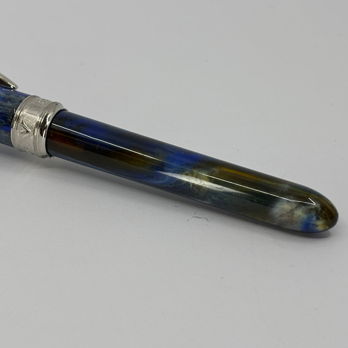 Visconti (First Generation) Van Gogh Blue Ocean Swirl Midi Fountain Pen- Medium Stainless Steel Nib