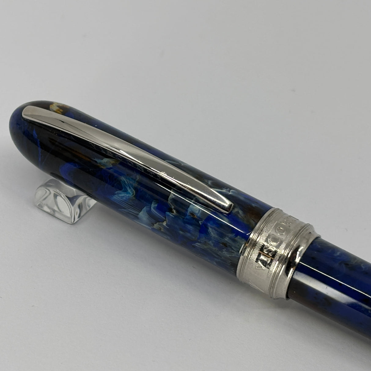 Visconti (First Generation) Van Gogh Blue Ocean Swirl Midi Fountain Pen- Medium Stainless Steel Nib