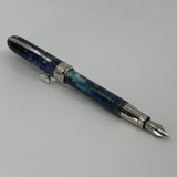 Visconti (First Generation) Van Gogh Blue Ocean Swirl Midi Fountain Pen- Medium Stainless Steel Nib