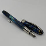 Visconti (First Generation) Van Gogh Blue Ocean Swirl Midi Fountain Pen- Medium Stainless Steel Nib